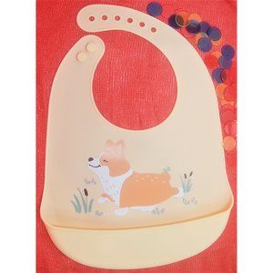 Baby Bibs Easily Wipe Clean -Silicone Puppy
